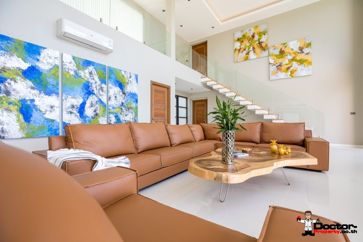 New 4 Bedroom Villa with Sea View in Bo Phut Hills, Koh Samui - For Sale